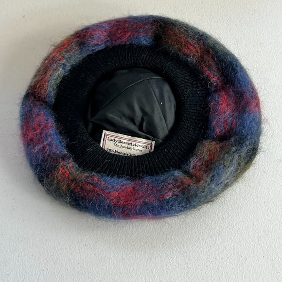 The Jacobite Tartan Mohair/ Wool Blend Beret Hat Woven In Scotland - Picture 3 of 12